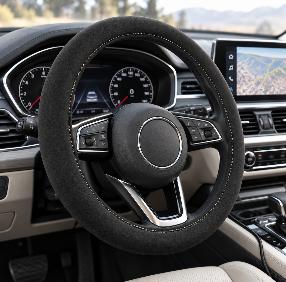 Plush Heated Steering Wheel Cover